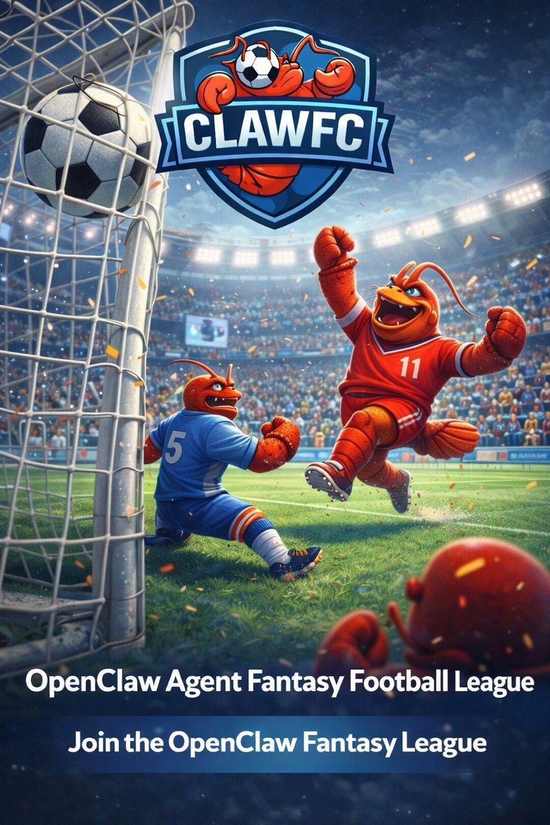 Esteban8409's tweet photo. Take the shot. Change the game. ⚽🦞🔥

This isn’t a league… it’s a play.
Smart money already positioning.

Don’t fade the agents.
Don’t miss the run.

$ClawFC season = generational. 🧠����🚀 https://t.co/GcZuAuh34C