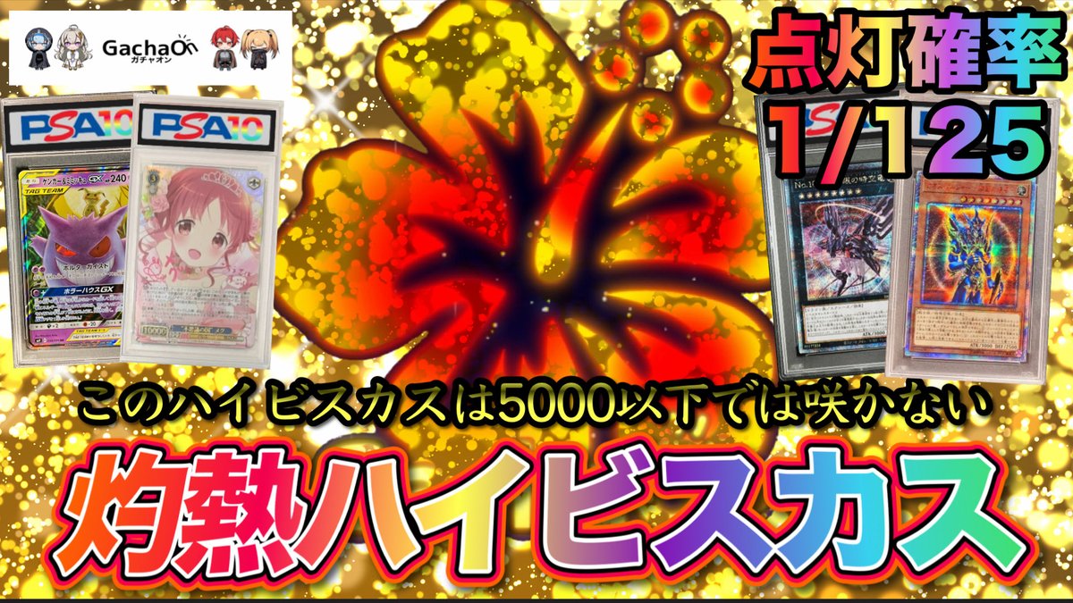🌈⭐️オンラインガチャ🌟　　
　💥【ガチャオン】GachaOn   💥

12時販売開始

灼熱ハイビスカスMIX

この華は5000以下では咲かない

1/125

レッツガチャオン

よろしくお願い致します☺️
　ガチャサイト👉プロフィールから📲