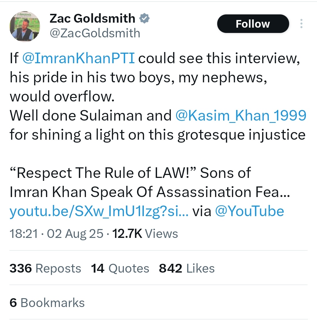 JUIAnswersBack's tweet photo. تحریک انصاف کے  بیرونی مداح مذکرات کے ناکامی پر کیوں خوش ہے ؟
اسکی وجہ یہ تو نہیں ہے کہ وہ کسی نہ کسی طور زیک گولڈ اسمتھ کے کمپین سے منسلک ہیں ؟

آپ بتائیں https://t.co/p7o6mPIRxe