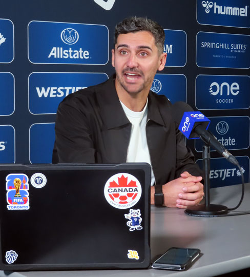 RocketRobin01's tweet photo. All the post game audio from the press conferences after the Apr 11/26 @CPLsoccer game between @inter__toronto and @HFXWanderersFC .  HFX Kareem Sow and hc Vanni Sartini and Inter Julian Altobelli and hc Mauro Eustaquio. https://t.co/am07NeNCsX https://t.co/IBZy1ugdUr