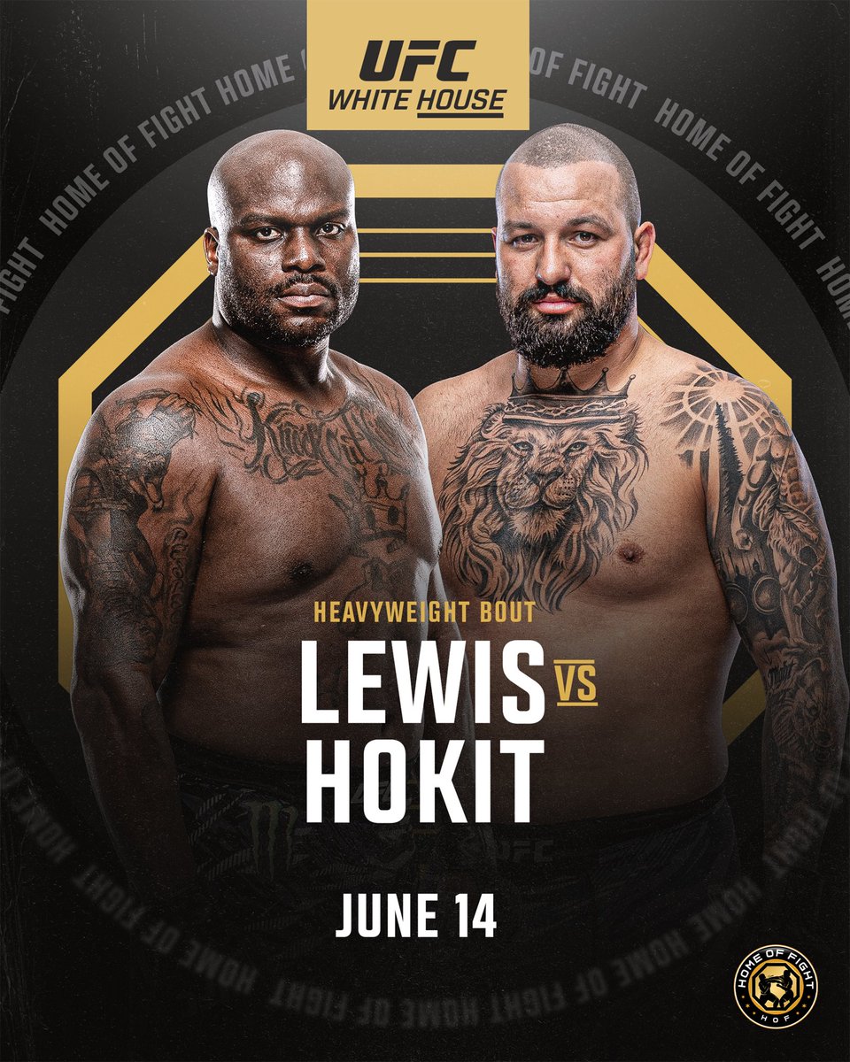 Home_of_Fight's tweet image. 🚨😳 BREAKING: Dana White has just announced Derrick Lewis vs. Josh Hokit for the UFC White House card on June 14th, per @danawhite