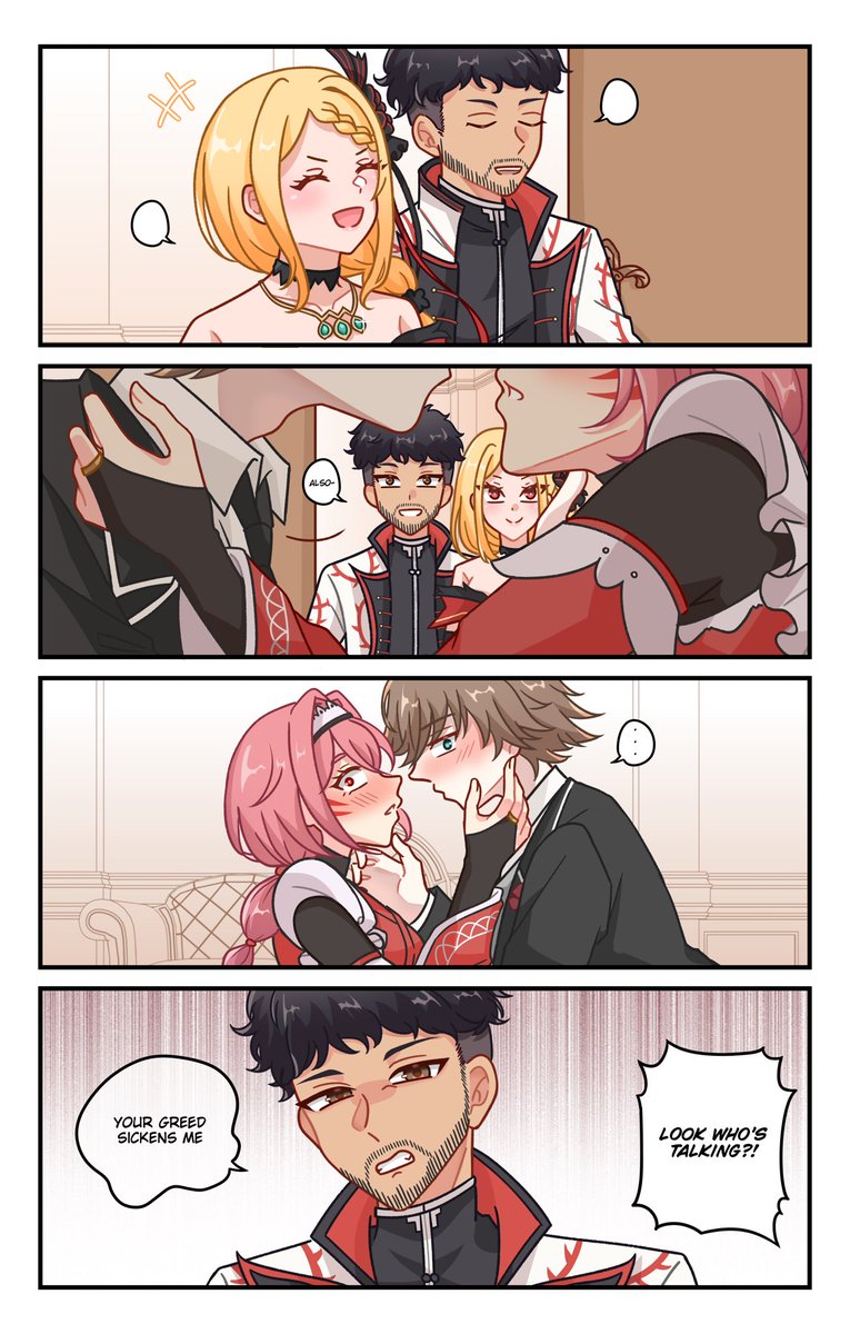 Ruiilou's tweet photo. Greed only mentioned in the bible….

Ft @WorldwideSaka 
Comic by @adzukizu ! https://t.co/rHhVWa9Kin