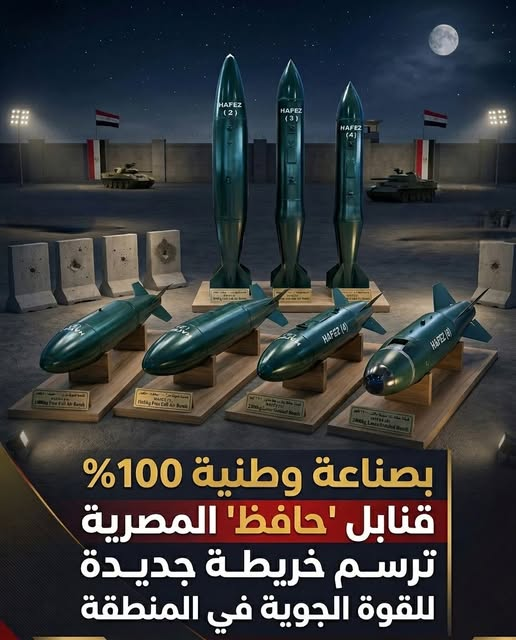 #مصر_ياجبل_مايهزك_ريح
بصناعة وطنية 100%.. قنابل حافظ المصرية ترسم خريطة جديدة للقوة الجوية في المنطقة وتقليل الاعتماد على استيراد الذخائر الجوية من الخارج🇪🇬🇪🇬🇪🇬🇪🇬
#مصر_سفينه_نوح 
#جنود_الوطن_حماة_العلم
#القوة_العربية_المشتركة
#تحيا_مصر