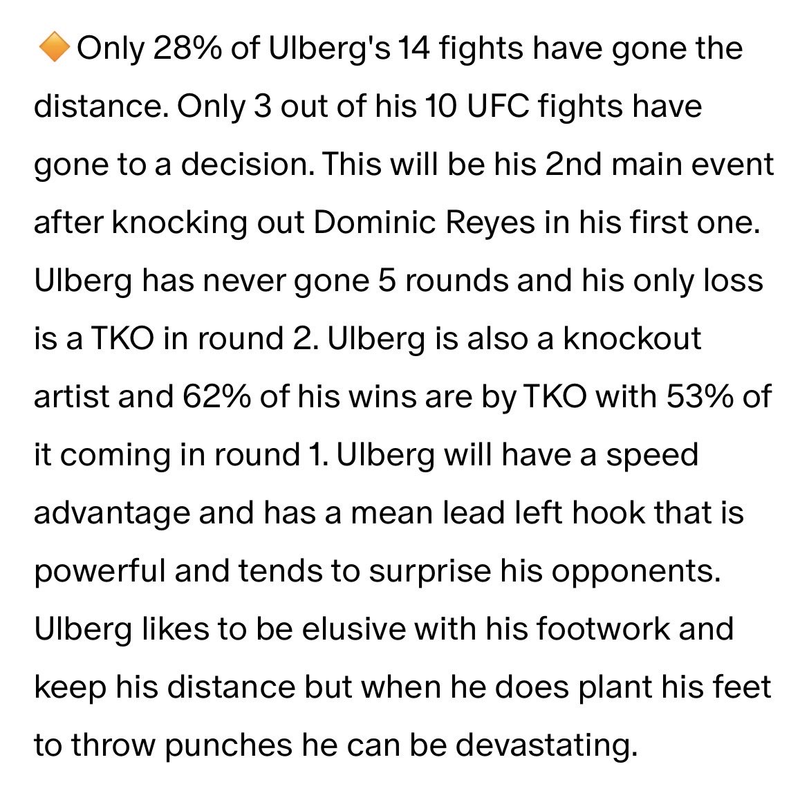 Jiri Prochazka vs Carlos Ulberg
⭐️Fight to Start Round 4: No  -160 on DK #UFCMiami #MMATwitter
