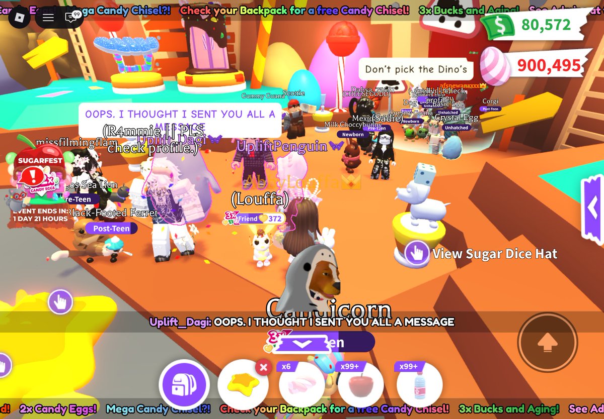 AbbyLouffa's tweet photo. Admin Abuse today! Had so much fun! 🥪 @PlayAdoptMe #adoptmeroblox #roblox #adminabuse https://t.co/cncACk2Kaw