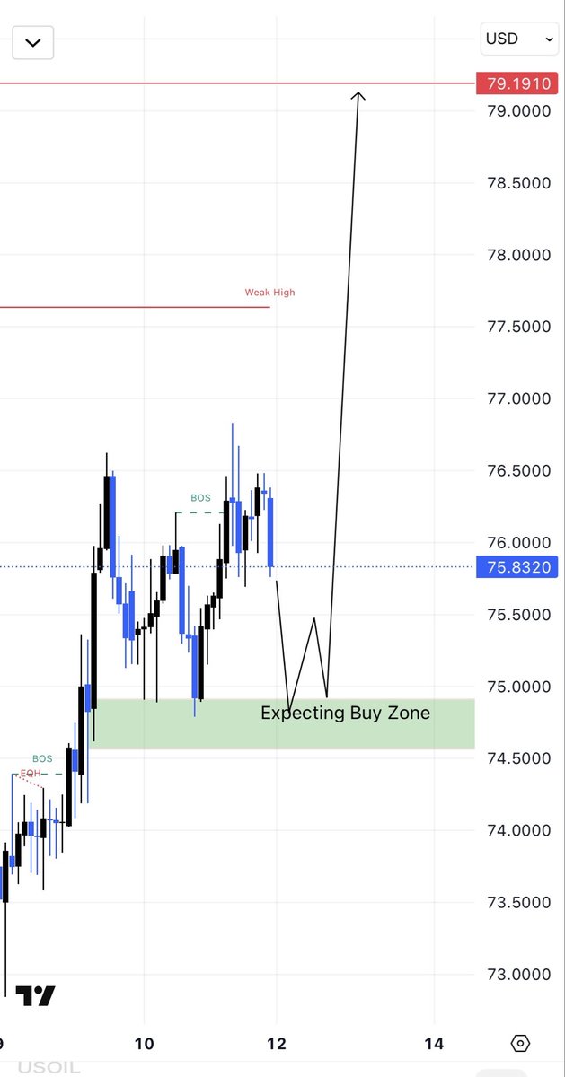 GOLD_FX_TRADER_'s tweet photo. #SILVER Bullish Update Next Week 

#XAGUSD The market is likely seeking liquidity The highlighted  (~74.5–75.0) acts as a demand / mitigation zone, where buyers previously stepped in. Expect retracement into this zone followed by bullish continuation toward the 79.0–79 https://t.co/AG63nPdjk1