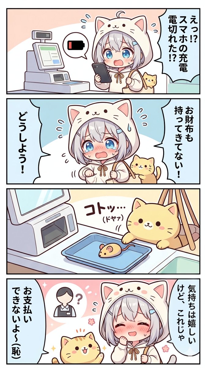 白猫ねこ子のゆるふわマンガ198 ｢おそろいになりたくて♪｣