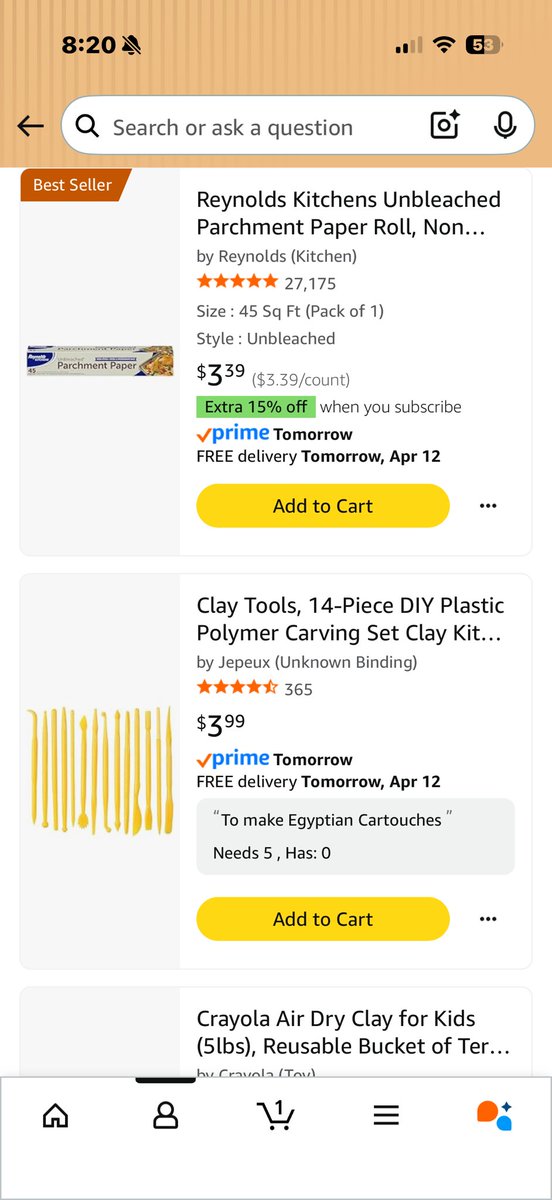 KimArata's tweet image. Still need a few more supplies to make Egyptian cartouches with my 6th graders next week. 

Can you please share my @amazon classroom wishlist to help me get the supplies to do this project?

🖌️ amazon.com/hz/wishlist/ls…

#teacher #clearthelist #teachersofx