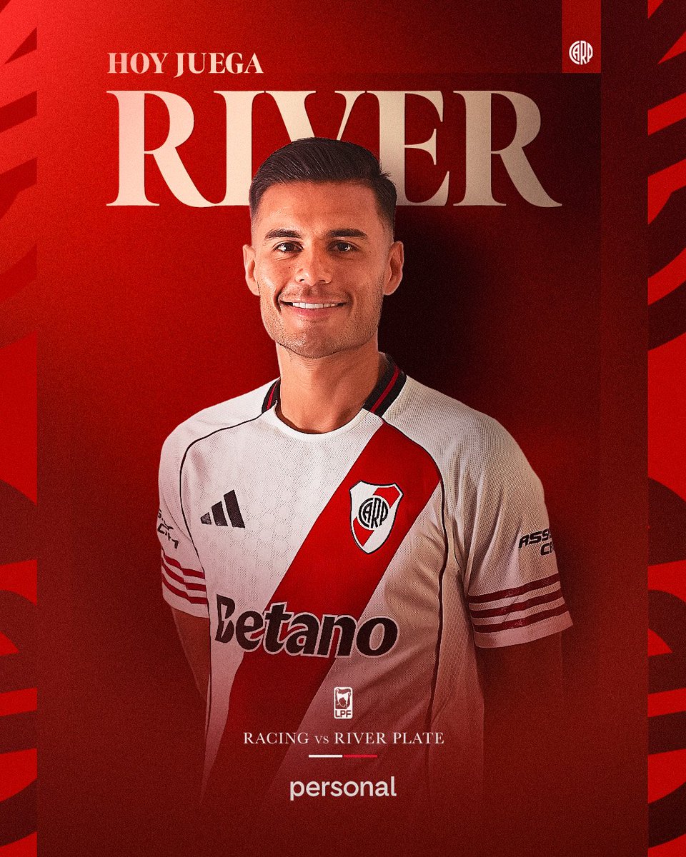 ¡HOY JUEGA RIVER! ⚪🔴⚪

⚽️ Racing 🆚 River
⌚️ 20:00 hs
🖥️ ESPN Premium
🏆 Torneo Apertura
🗓️ Fecha 14
🏟️ Pte. Juan Domingo Perón
⚖️ Sebastián Zunino