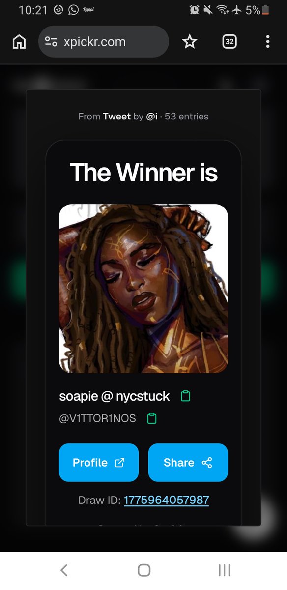 I didnt forget! At all! No ADHD symptoms here, nope! Congratulations <a href="/V1TTOR1NOS/">soapie @ nycstuck</a> for winning and thankfully I only organize the giveaways, so the YCH will be drawn this year 😋