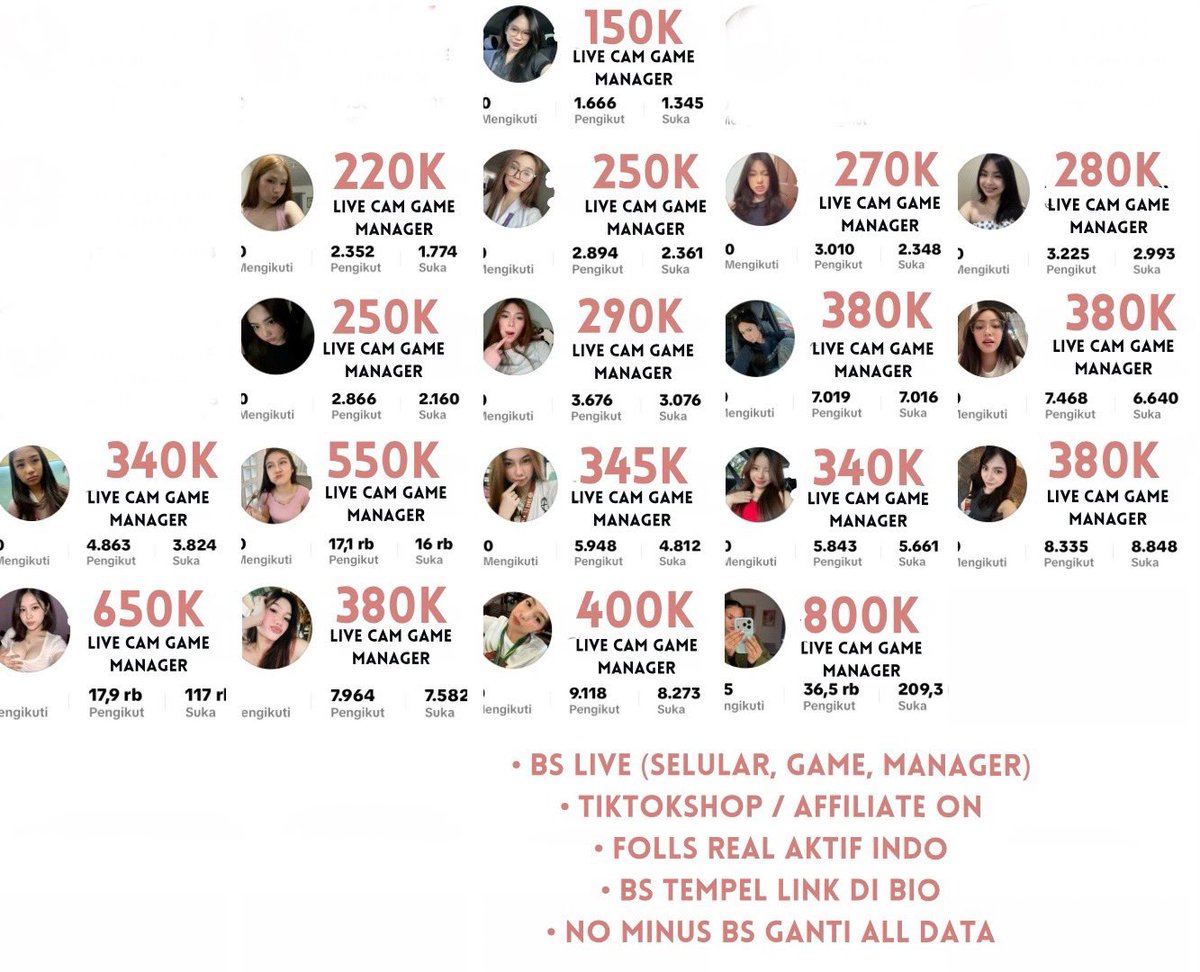 jual akun tiktok! relie tweet media