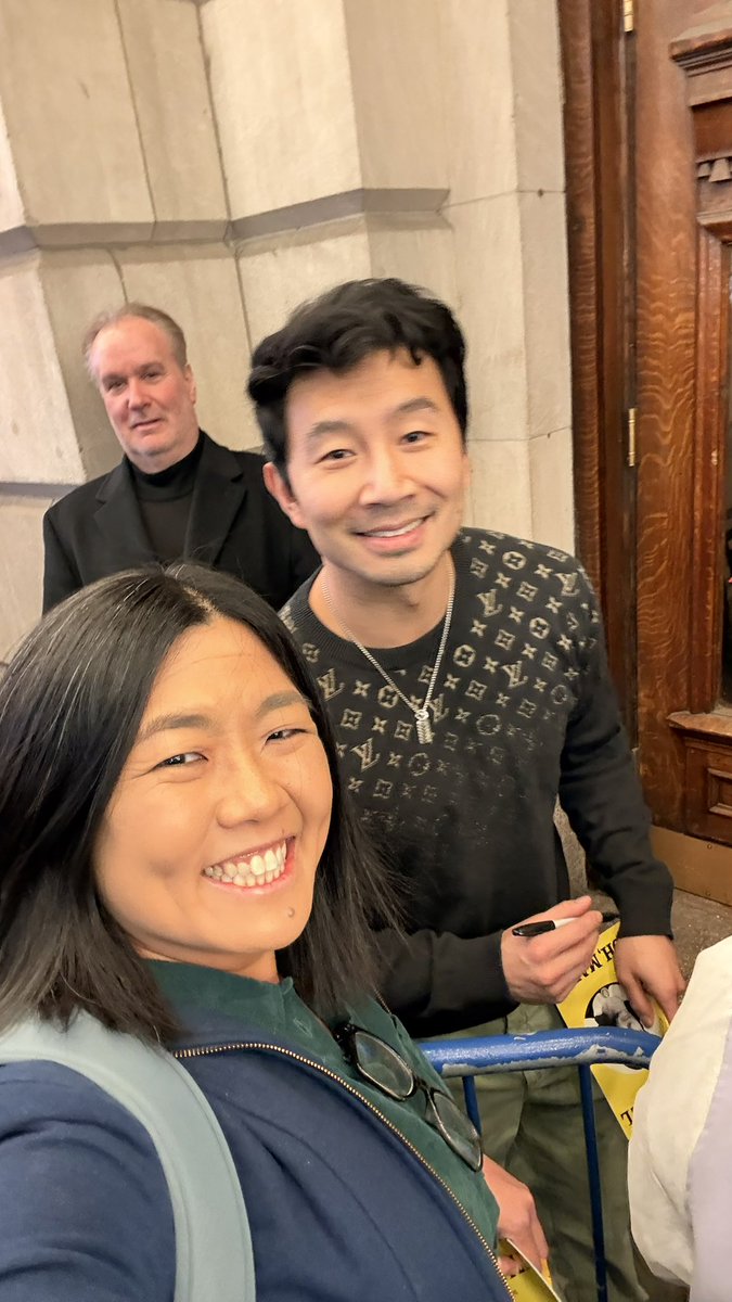 RachelChang's tweet image. I love that we live in a world where when I texted this Oh, Mary stage door pic with Simu Liu to my niece, her reply was, “I have an action figure of him!”#RepresentationMatters