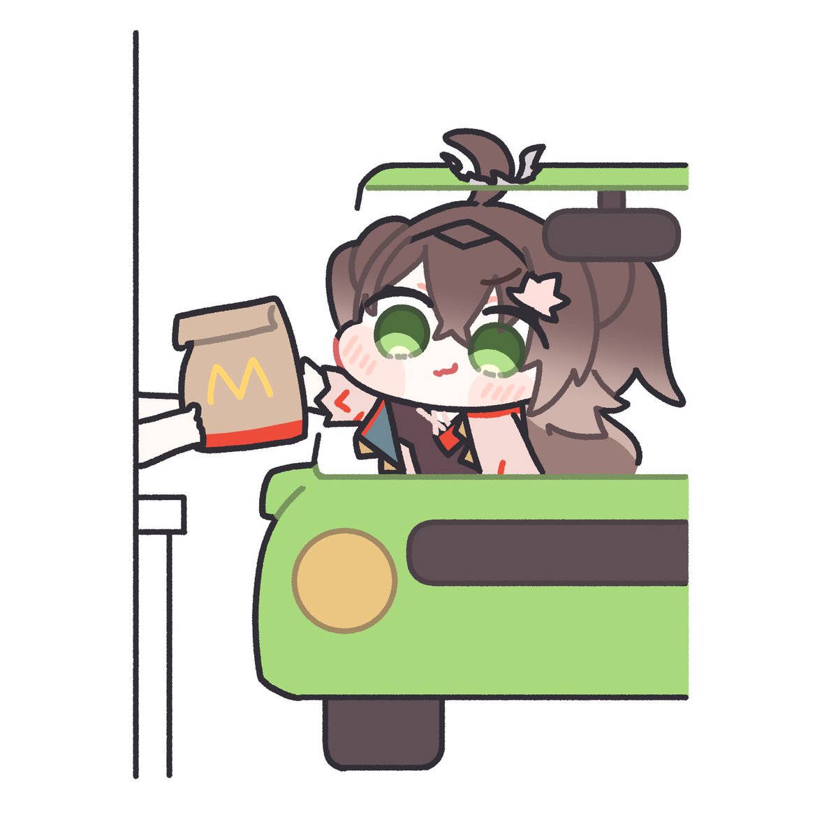 KuroneDog's tweet photo. ドライブスルーするちーたま🐉
#とるね絵ど https://t.co/Lcq7z4uWzJ