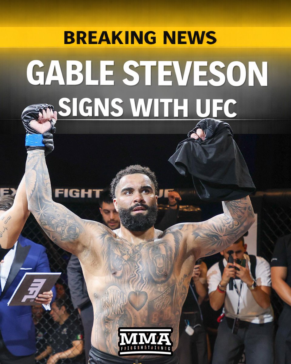 MMAFighting's tweet image. Olympic gold medalist Gable Steveson officially signs with the #UFC and is expected to debut at #UFC329 in July