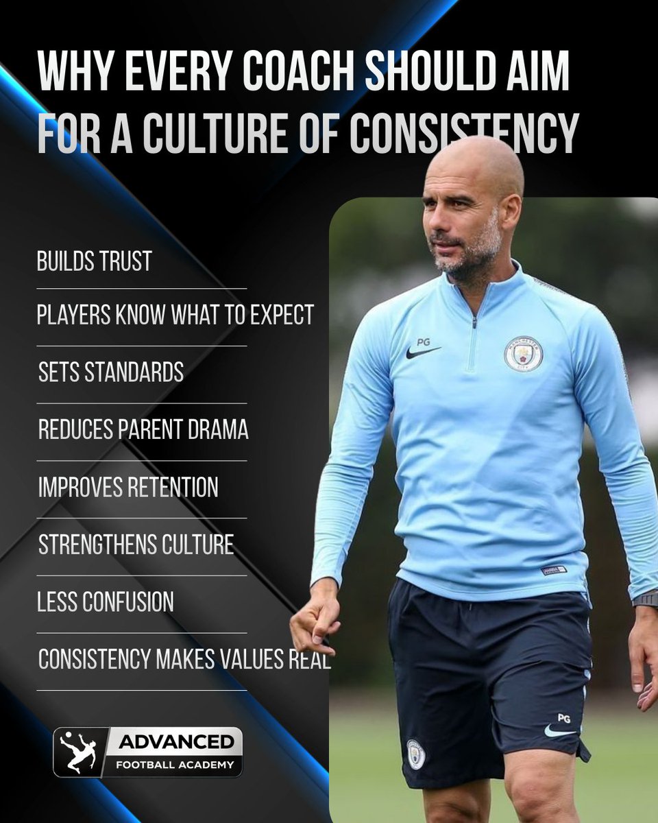 AdvFtbAcad's tweet image. Why every coach MUST be consistent