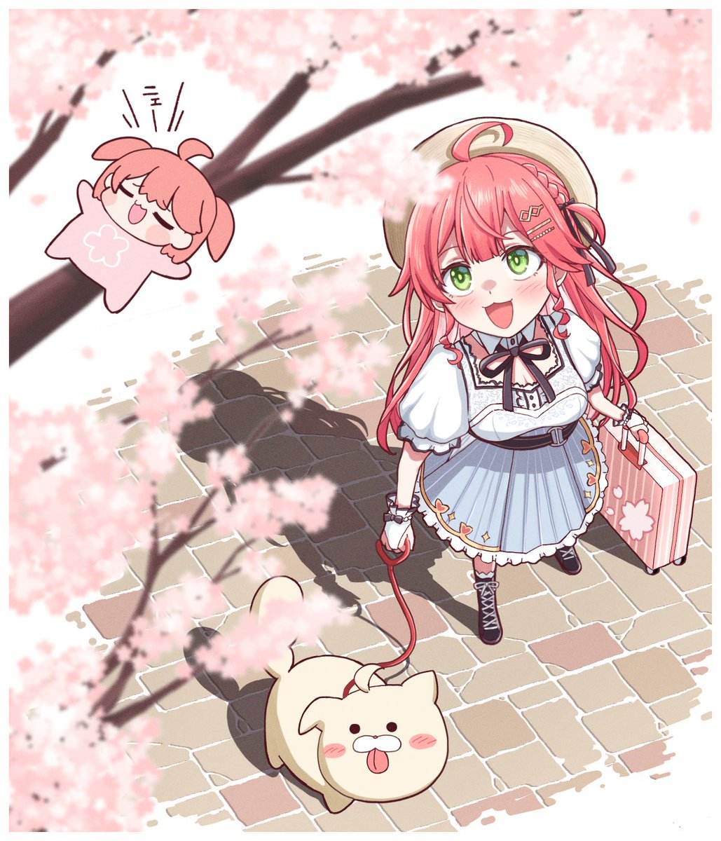 さくらみこ 「みこちのリフレッシュ休暇 #miko_Art」|ねこペロのイラスト