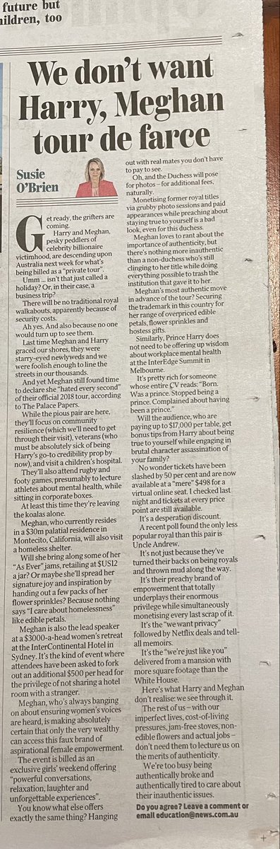 weeweebeena's tweet photo. Aussies! Found this in today’s Sunday Paper. “Tour de farce”😜👌🏻 https://t.co/iZKlI1RIie
