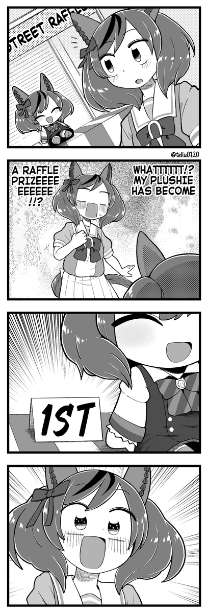 "Raffle" by tellu0120
TL &amp; TS by me

Artist's note:
"Nature and the raffle draw."

#NiceNature
#Umamusume
#UmaTranslations