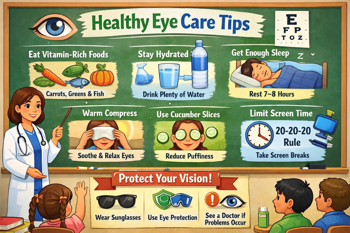 okorobeatricec1's tweet photo. TAKE CARE OF YOUR EYES – THEY ARE YOUR WINDOW TO THE WORLD
Do you know that simple habits can protect your vision? https://t.co/aMMvnqrFBw