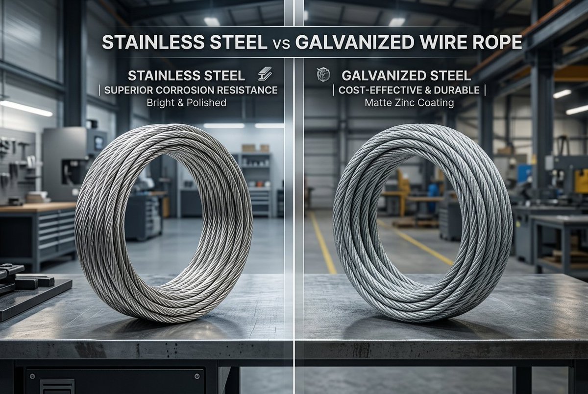 QianjunWireRope's tweet image. Stainless or galvanized wire rope?

Stainless = 20-30 yr lifespan, corrosion-proof
Galvanized = 40-60% cheaper, 5-10 yrs outdoors

Full comparison 👇
qianjun-wire-rope.com/blog/stainless…

#WireRope #StainlessSteel
