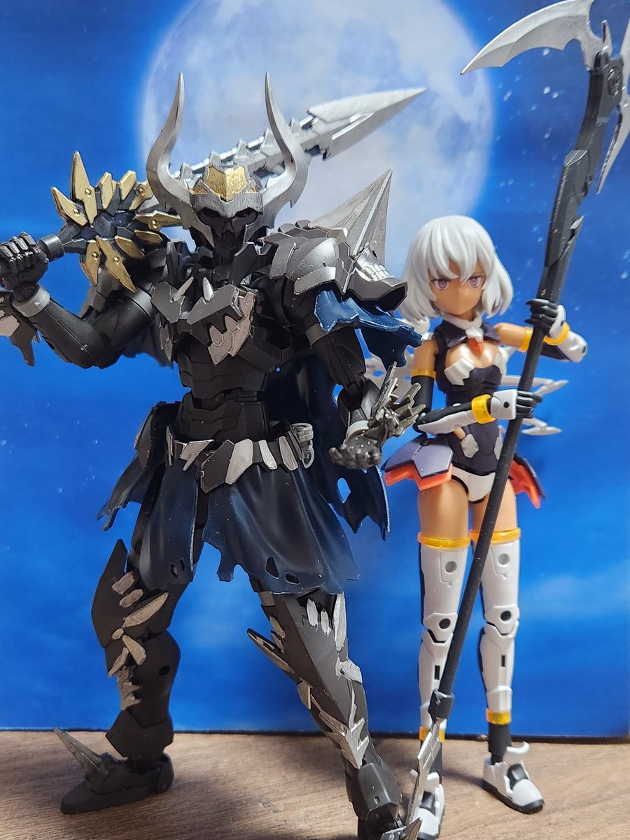 30MS クロスナイト　塗装完成品 ネクロスナイト組み 適当に部分銀塗装してみたらスカルアーマー感が