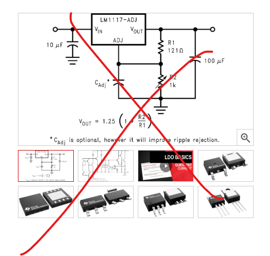 i2cjak's tweet photo. if you still use an LM1117 you're a silly chud. these things don't even work with ceramic caps. it only has 47db of PSRR. just get a TLV761. similar specs but 53db of PSRR. you want a big PSRR right?? https://t.co/T5O8BziSI7