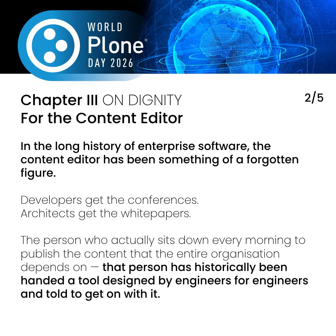 Plone CMS tweet media