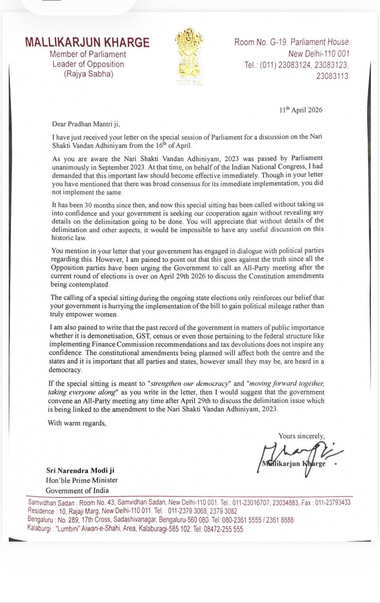 Mallikarjun Kharge tweet media