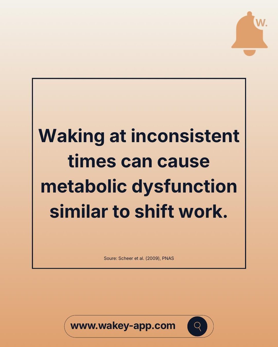 wakey_official's tweet image. Stop Giving Yourself "Social Jetlag"!

Think a sleep schedule is just for kids? Think again. Waking up at inconsistent times messes with your metabolism just as much as working a graveyard shift.

#MetabolismHack #SleepRoutine #HealthOptimization