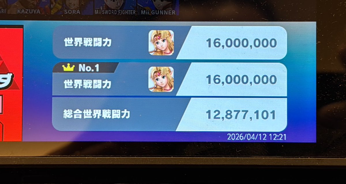 HAL_G4ME's tweet photo. スマブラでゼルダの戦闘力16000000届いたら
今日やめようって思ってたらピッタリでなった笑笑 https://t.co/rXh1zF9XMl