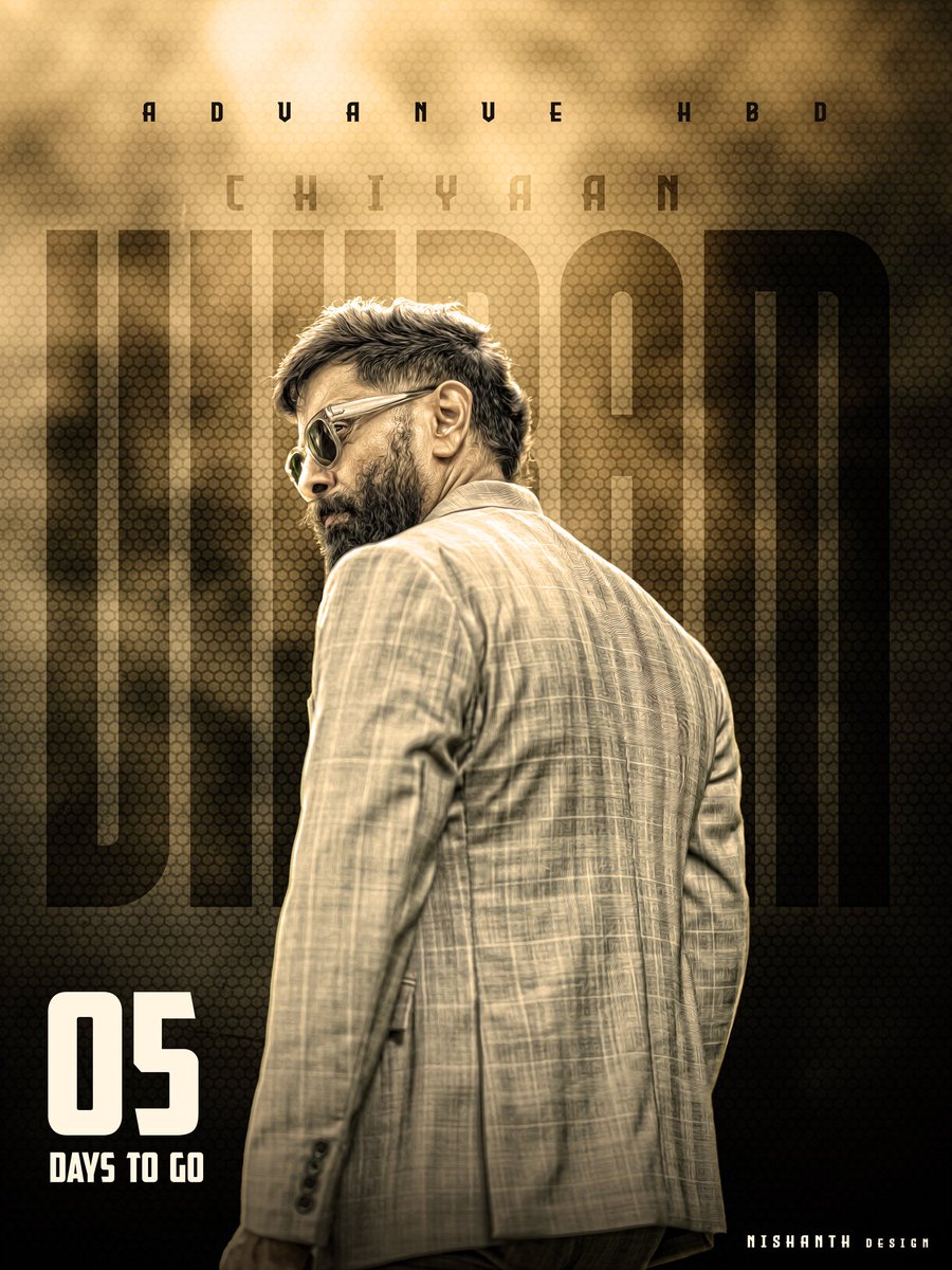 Chiyaanajith7's tweet image. 🖐🏻 DAYS TO GO. ⏳

Five days until we celebrate the man who brings pure elegance to the spotlight. The @Chiyaan way is the only way. ❤️👑

#HBDChiyaanVikram #5DaysToGo