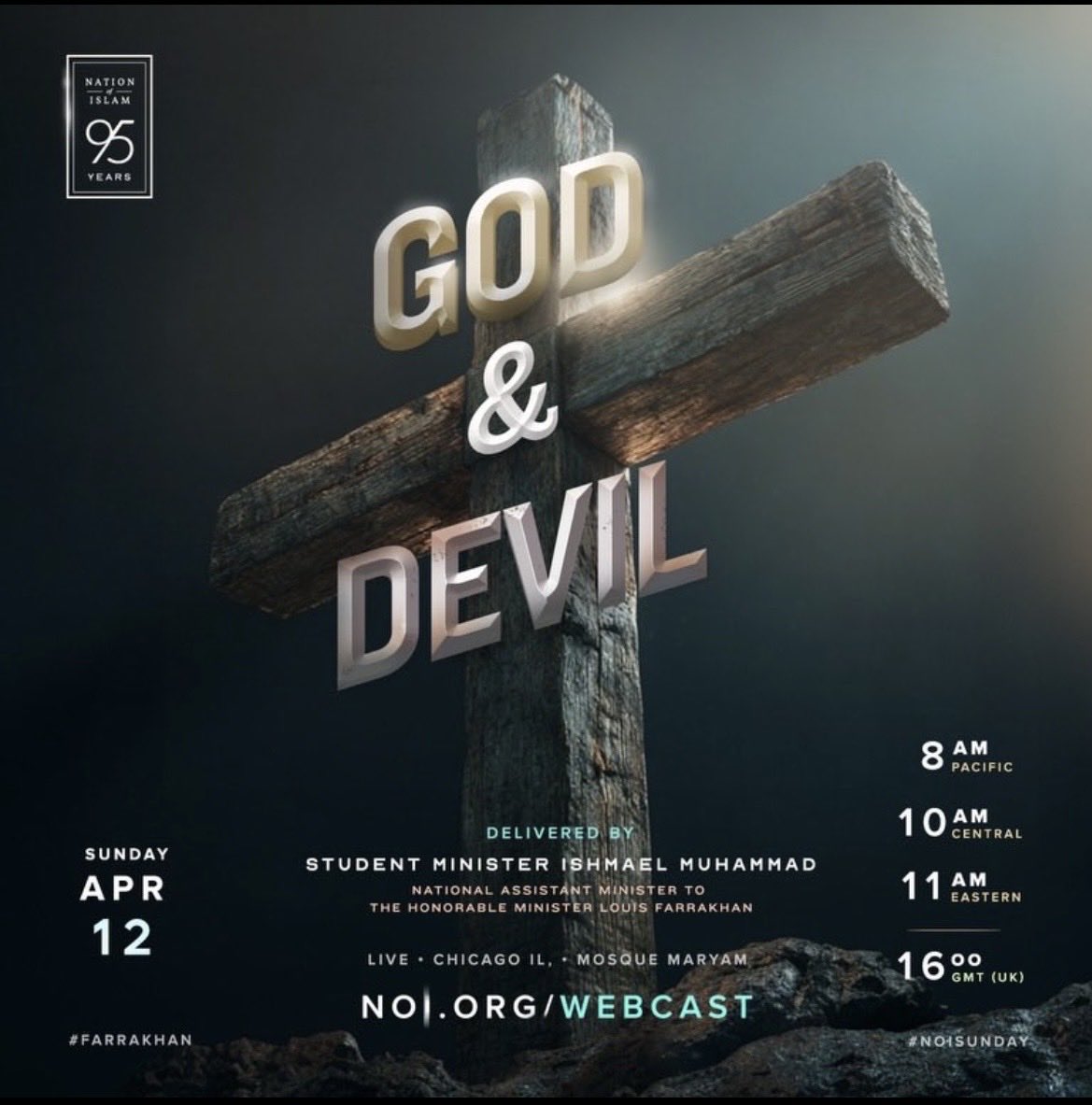 MichaelXseattle's tweet photo. Minister Ishmael Muhammad speaks Live from the headquarters of The Nation of Islam 

Join us for a powerful message…

“God &amp; Devil”

📍 7351 S. Stony Island, Chicago IL

📱 💻 https://t.co/G6qp4ZlxRm

#NOISundays https://t.co/Q8PTAZwIf5