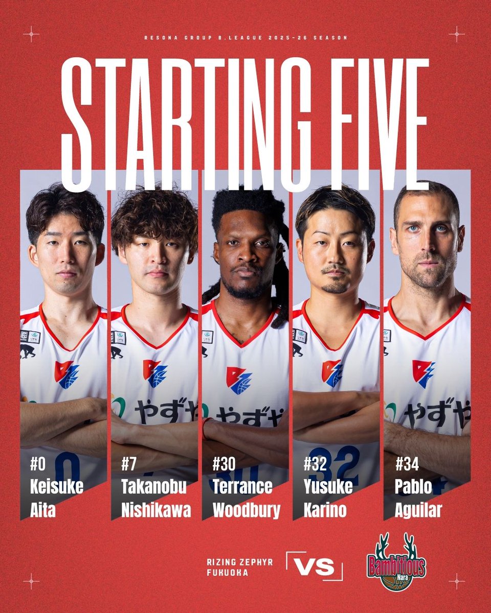 ◢◤⚡️STARTING 5⚡️◢◤ りそなグループ B.LEAGUE 2025-26 SEASON