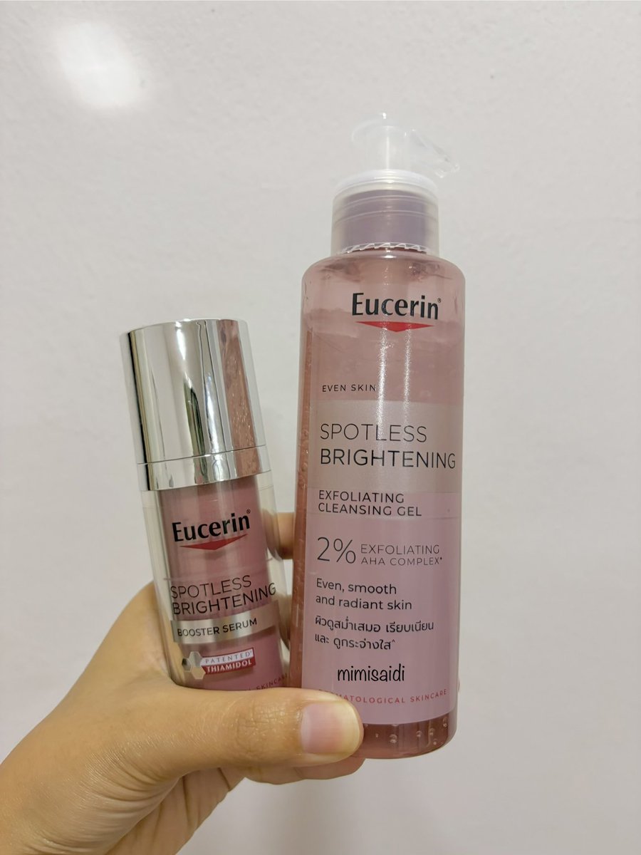 theothermimi_'s tweet photo. Patutlah ramai skin doctor advice pakai serum Eucerin yang ada Thiamidol ni. Jeragat pun boleh hilang!! Parut2 jerawat yang dah hitam tu pulak seminggu lebih je terus pudar POWER GILAAA 😭😭￼ https://t.co/rFmm94zMzJ