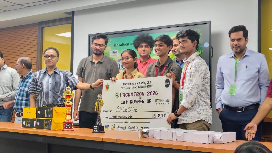 _ajiteshvish_'s tweet photo. π 1st Runner-Up at Hackatron 2026
Led team BASECASE to build BountyBase at @BITSindriDhn turning an idea into a working solution under pressure.
Grateful for the experience, the team, and the learnings.
#Hackatron2026 #BITSindri #Hackathon #BountyBase #Web3ββ https://t.co/SIKtAbWvZi