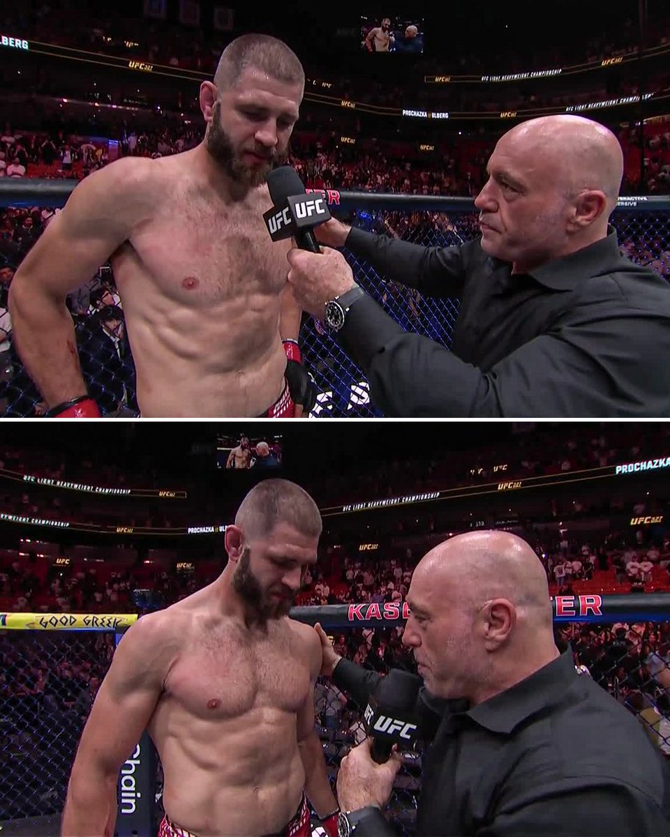 espnmma's tweet image. "This is one of the biggest lessons in my life. ... I will be back."

Jiri Prochazka was emotional in the post-fight interview after his KO loss to Carlos Ulberg.