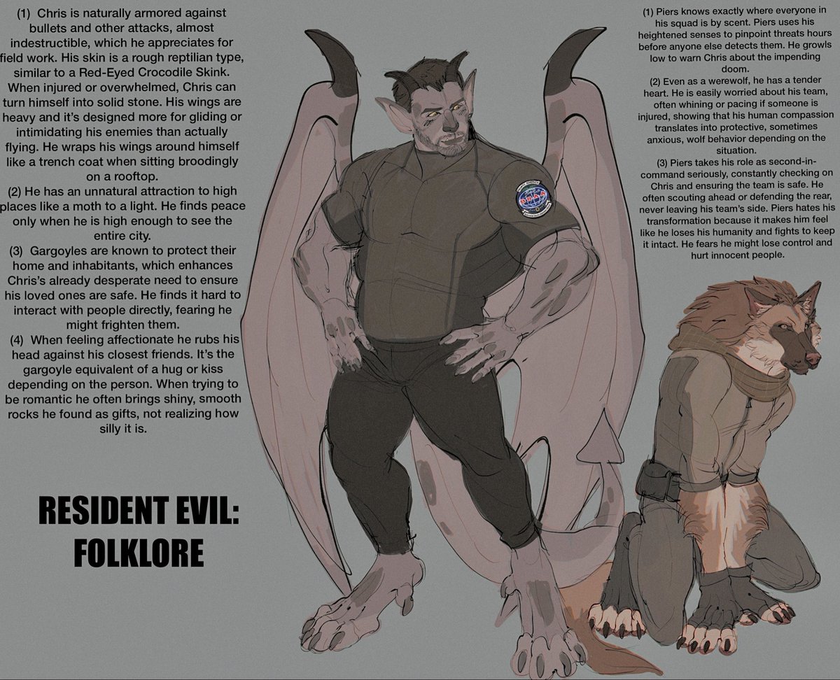 AU Chris and Piers 
#ResidentEvil 
#ChrisRedfield 
#PiersNivans 
#RE6