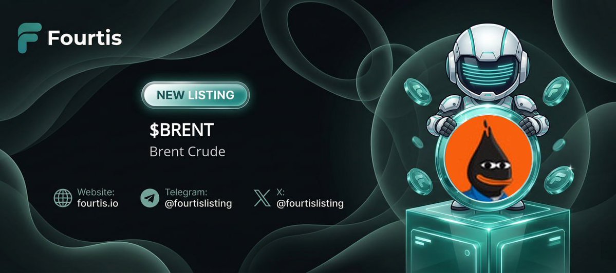 fourtislisting's tweet image. ⚡Fourtis Express Listing - BRENT⚡
@brentcrude_

Brent Crude ( #BRENT ) 
fourtis.io/token-details/…

CA: kLqMvUm1p4pRbxU4r8kWCTVAuWMJLtcTJqGb4b5pump

PRICE: $0.005607 | MC: $5,607,982

#Newlisting #Altcoin #Memecoin #FourtisNewlisting