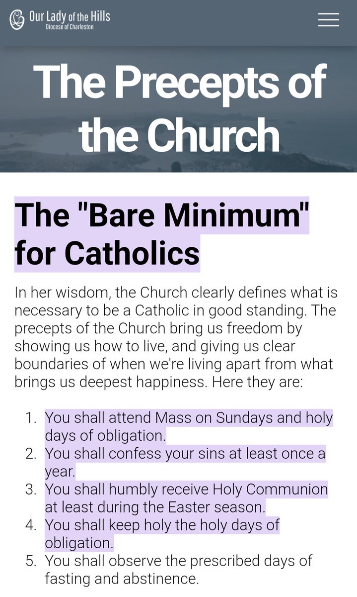 For those that want to know what makes you a Catholic in good standing.