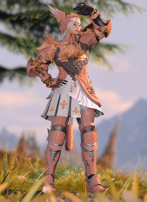 new paladin glam on my pink ass catboy!! #ffxiv