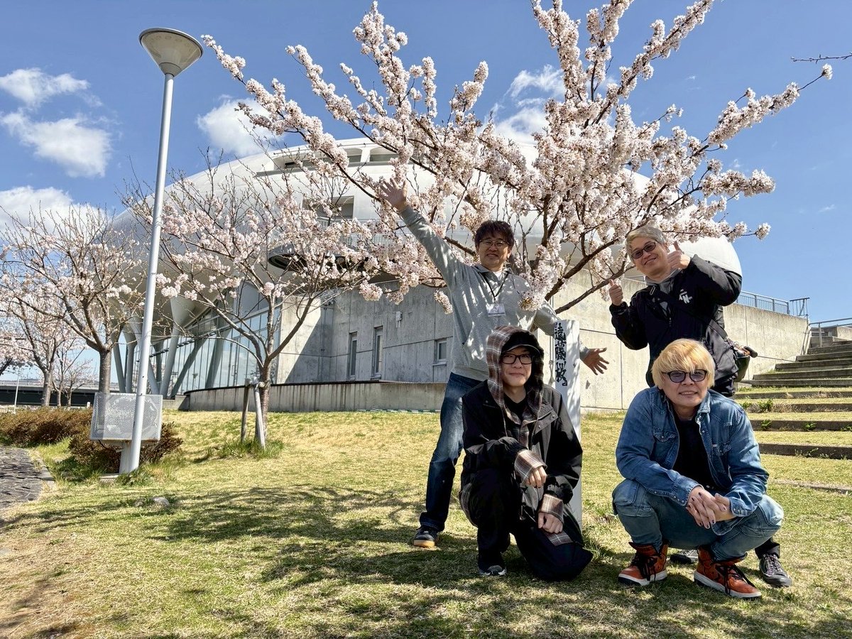 遠藤桜満開🌸
石巻暴風警報‼️
＃石ノ森萬画館
＃遠藤正明FCツアー