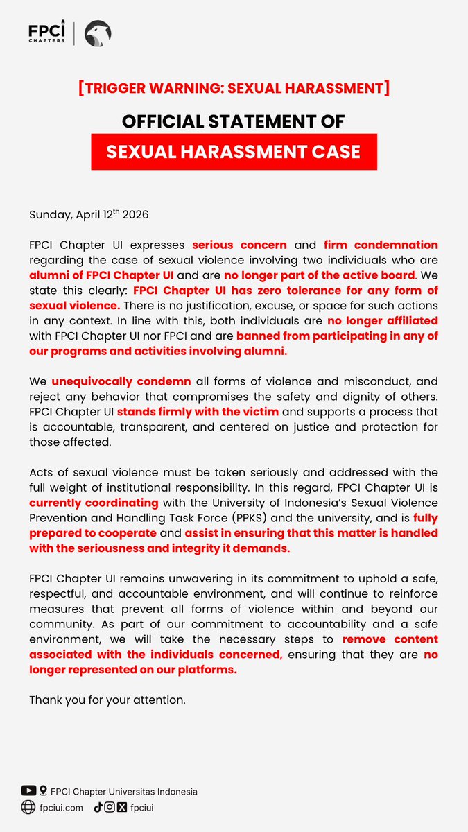 FPCI Chapter Universitas Indonesia tweet media