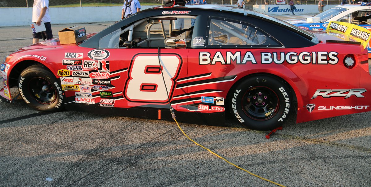 Fluggswashere's tweet photo. This absolutely stunning car @chasepurdy12 ran from 2018 was used in a few ARCA races for @MdmMotorsports. It was definitely a nod to Dale Jr & Budweiser and a top ARCA scheme for me.
#ARCA #NASCAR #ChasePurdy #BamaBuggies #DaleJr #NASCARThrowback https://t.co/DGBKGQWkr5