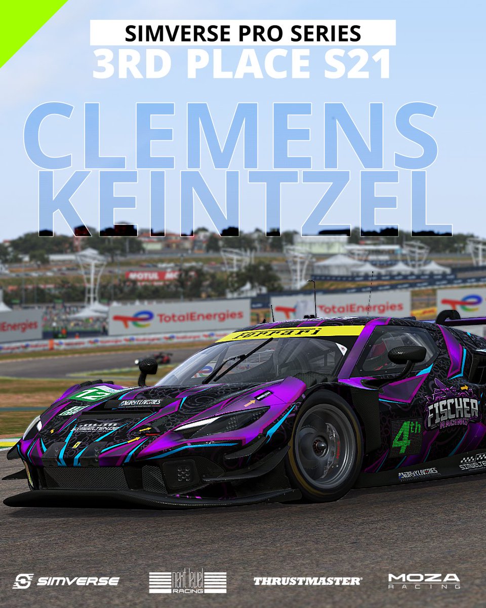 LFMotorsport's tweet image. Niklas Houben is the GT3 Champion of @SimVerseShop  Pro Series Season 21!
David Naskidashvili and Clemens Keintzel secured P2 and P3 for Fischerracing . Congratulations!

#lowfuelmotorsport #championship #lmu #winnerwinner