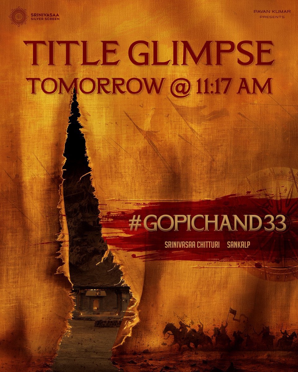 cededguy's tweet photo. Guess the title.
#Gopichand33 #Tollywood https://t.co/JJ4t2nYeNZ