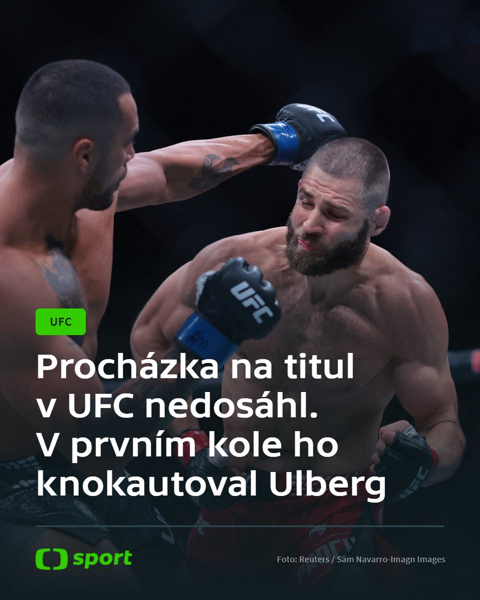 sportCT's tweet image. Jiří Procházka v titulovém zápase UFC v polotěžké váze nestačil na Carlose Ulberga, ☝ který i přes problémy s levou nohou knokautoval českého MMA bojovníka v prvním kole. 🥊

Více 👉 sport.ceskatelevize.cz/clanek/ostatni…