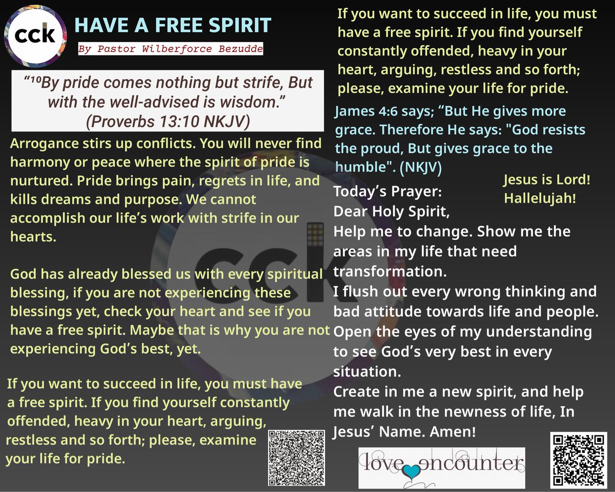 citychurchkla's tweet image. James 4:6 says; But He gives more grace. Therefore He says: *"God resists the proud, But gives grace to the humble. (NKJV)

Tap on the link 👇for full devotion 
whatsapp.com/channel/0029Va…

#HaveAFreeSpirit
#CckDailyDevotion
#NothingMissingNothingBroken
#2026ElevateYourVision