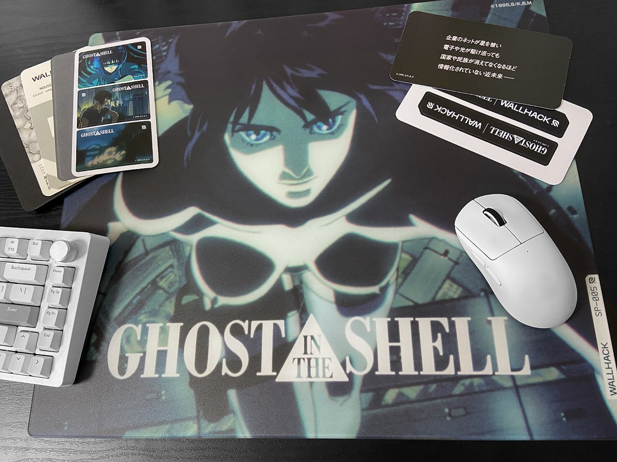 nui_ttv's tweet photo. 【#WALLHACK x 攻殻機動隊】

アニメ制作30周年 - 記念コラボモデル
SP-005 Ghost in the Shell ’95

4月21日発売

▪️三段階CNC加工による滑らかなエッジ
▪️厚さ2.5mmのガラス
▪️グレーの全面滑り止めシリコンベース
▪️専用プレミアムキャリーケース

https://t.co/Lqe4Tuv13w
10%OFFコード：NUI https://t.co/SGAE7EA1gV