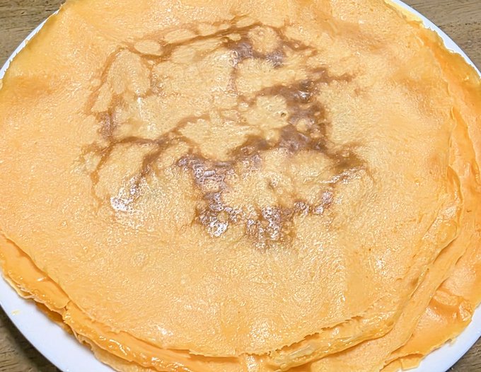 たくさんクレープ生地焼きました🥳 