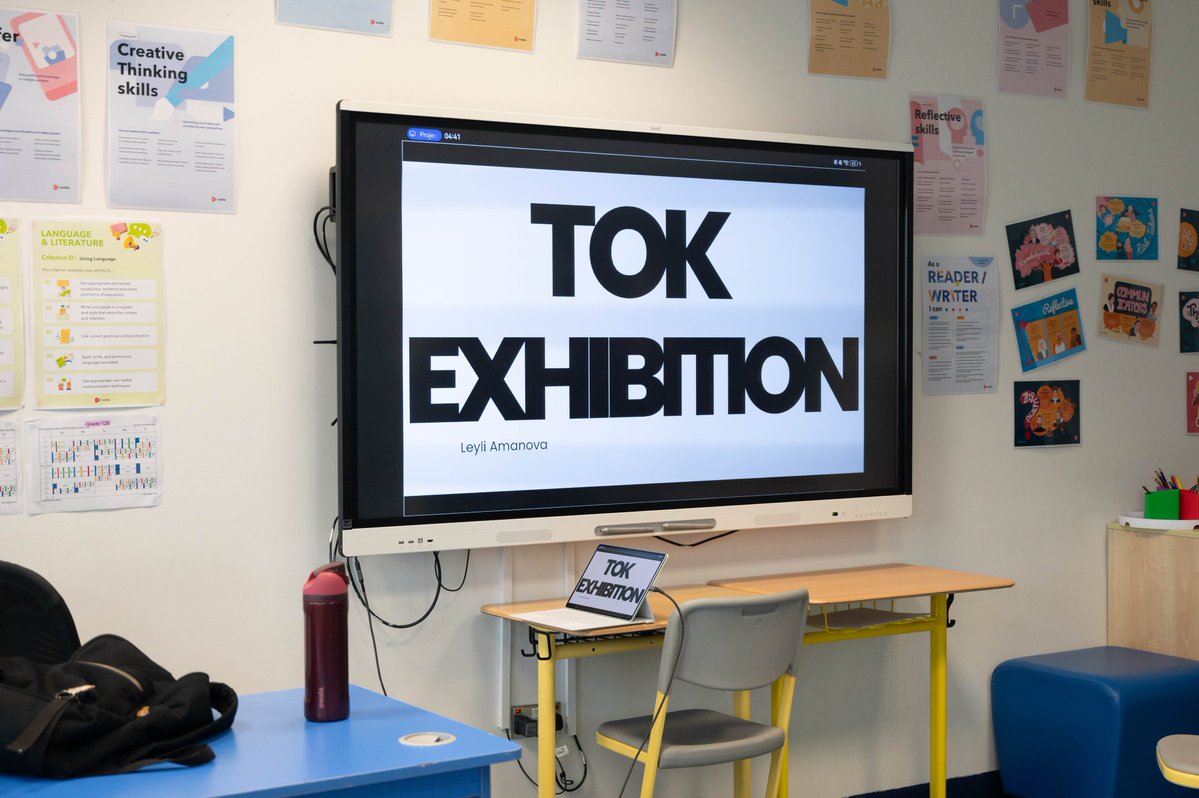 sekqatar's tweet image. Where knowledge meets the real world 💡✨

Grade 11 students brought their #TOK Exhibition to life through real-world connections and big questions. Proud to see our learners think critically, question deeply &amp;amp; communicate with confidence 🌍 #IBDP #TOKExhibition